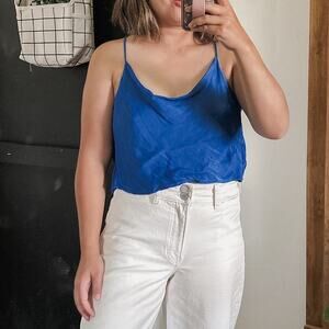 Zara Crop Open Back Tank. M